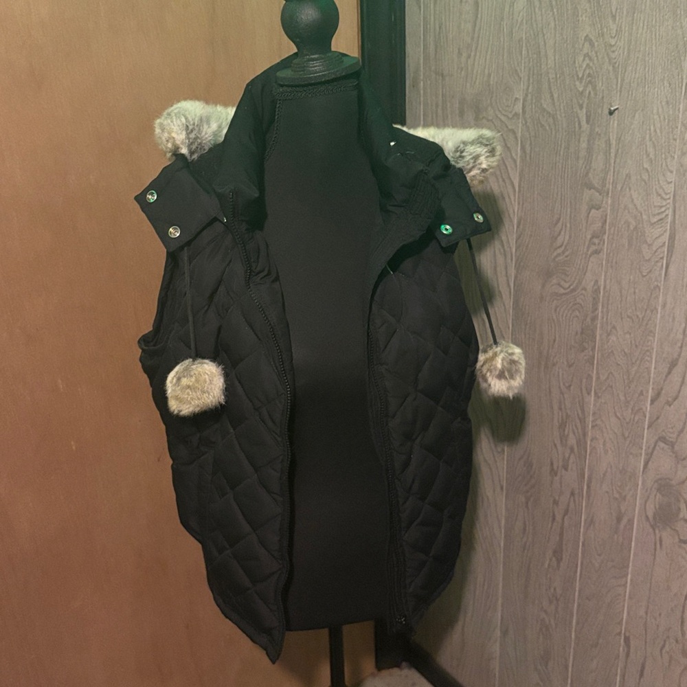 Black Quilted Vest